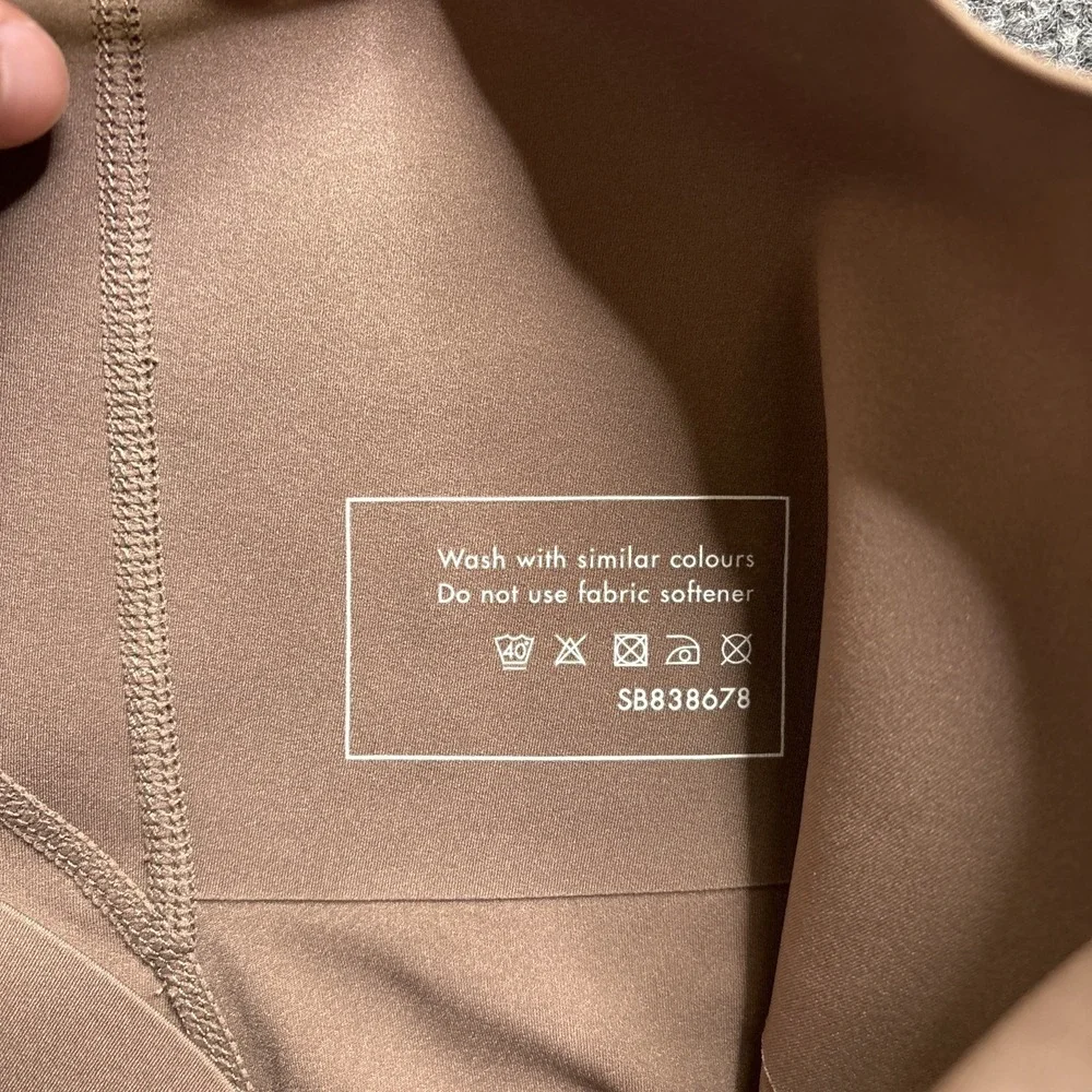 Sweaty Betty Aerial Power Leggings Women's Size 12 High Waist 7/8‎ Length Brown